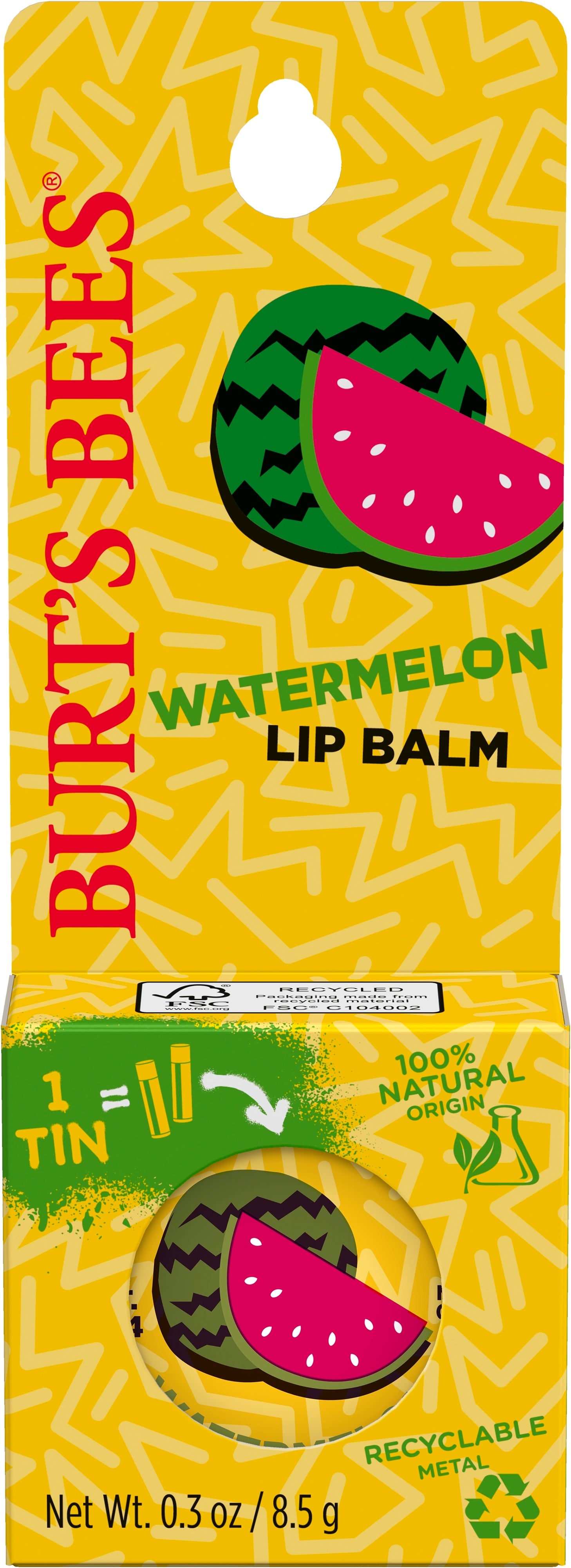 Moisturizing Retro Lip Balm Tin-Watermelon