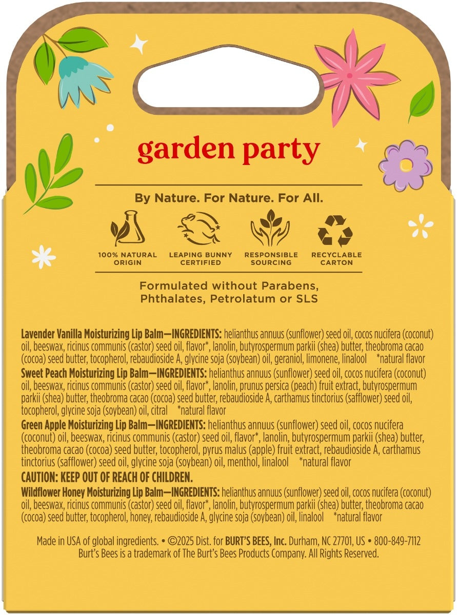Garden Party Lip Balm 4-Pack